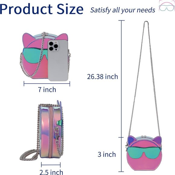 Cute Adjustable Purple Crossbody Bag for Women - Lightweight & Fashionable - Picture 5 of 5